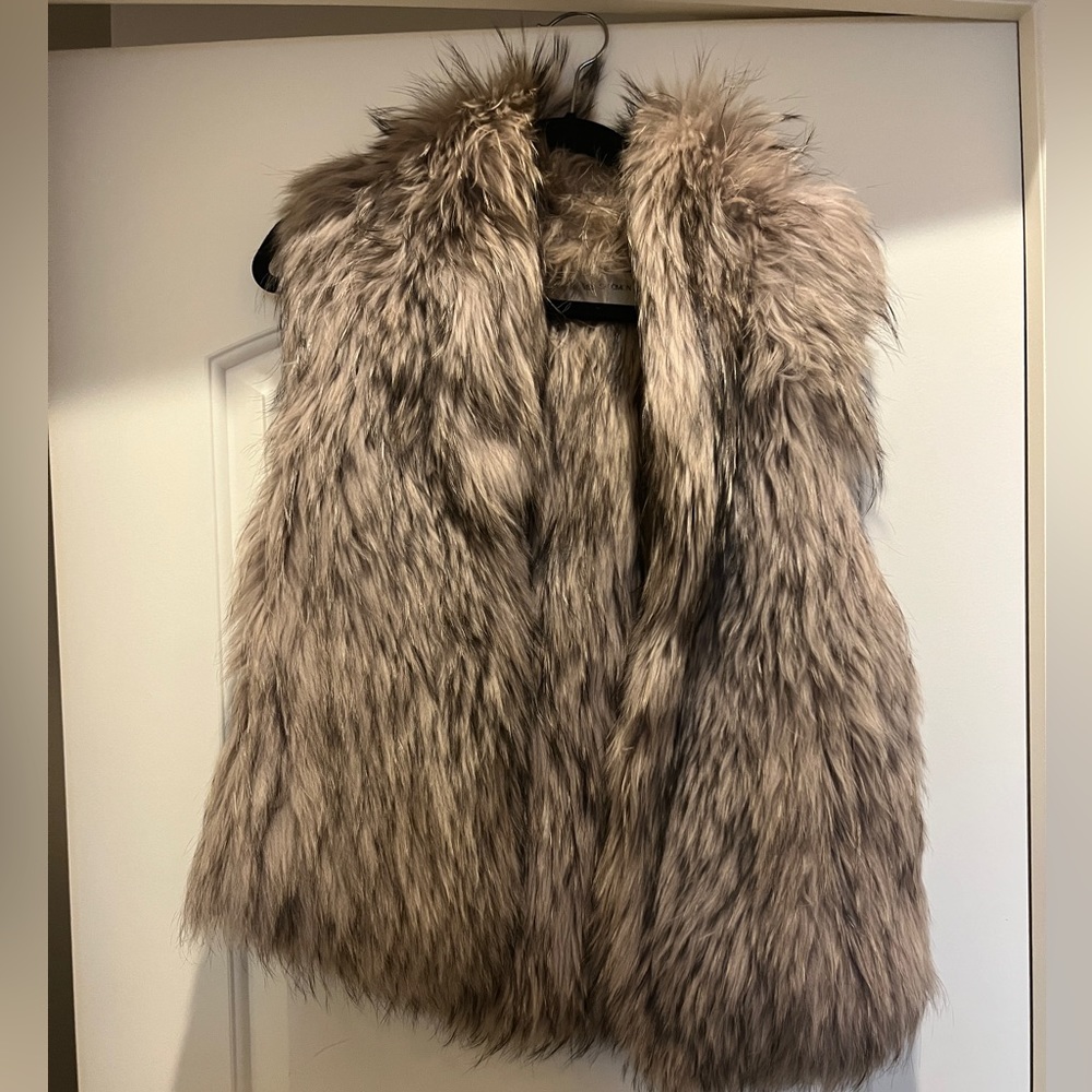 Yves Salomon Raccoon Fur Vest